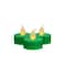 1.5" Amber & Green LED Flickering Tea Light Candle Set